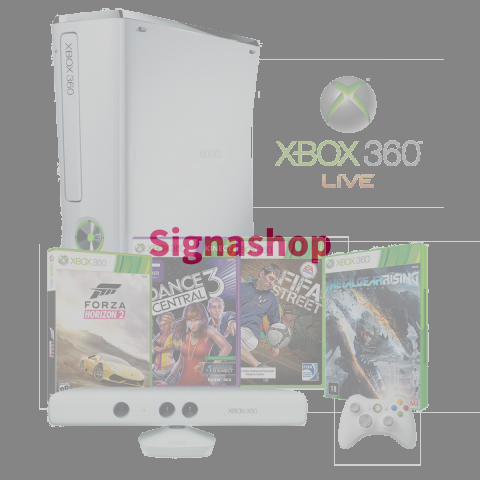 Console Xbox 360 250GB + Kinect + 4 Jogos + Controle sem fio + 1 Mês de Live